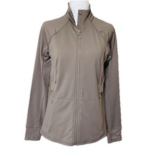 Fabletics Jacket Trinity Performance Cold Weather Gray/Brown Sz S Athletic Yoga