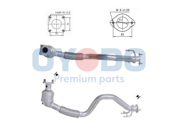 Oyodo Katalysator 10N0032-OYO FüR Vw Golf 5 1K1 Plus 5M1 521 Jetta 3 1K2 Touran-image