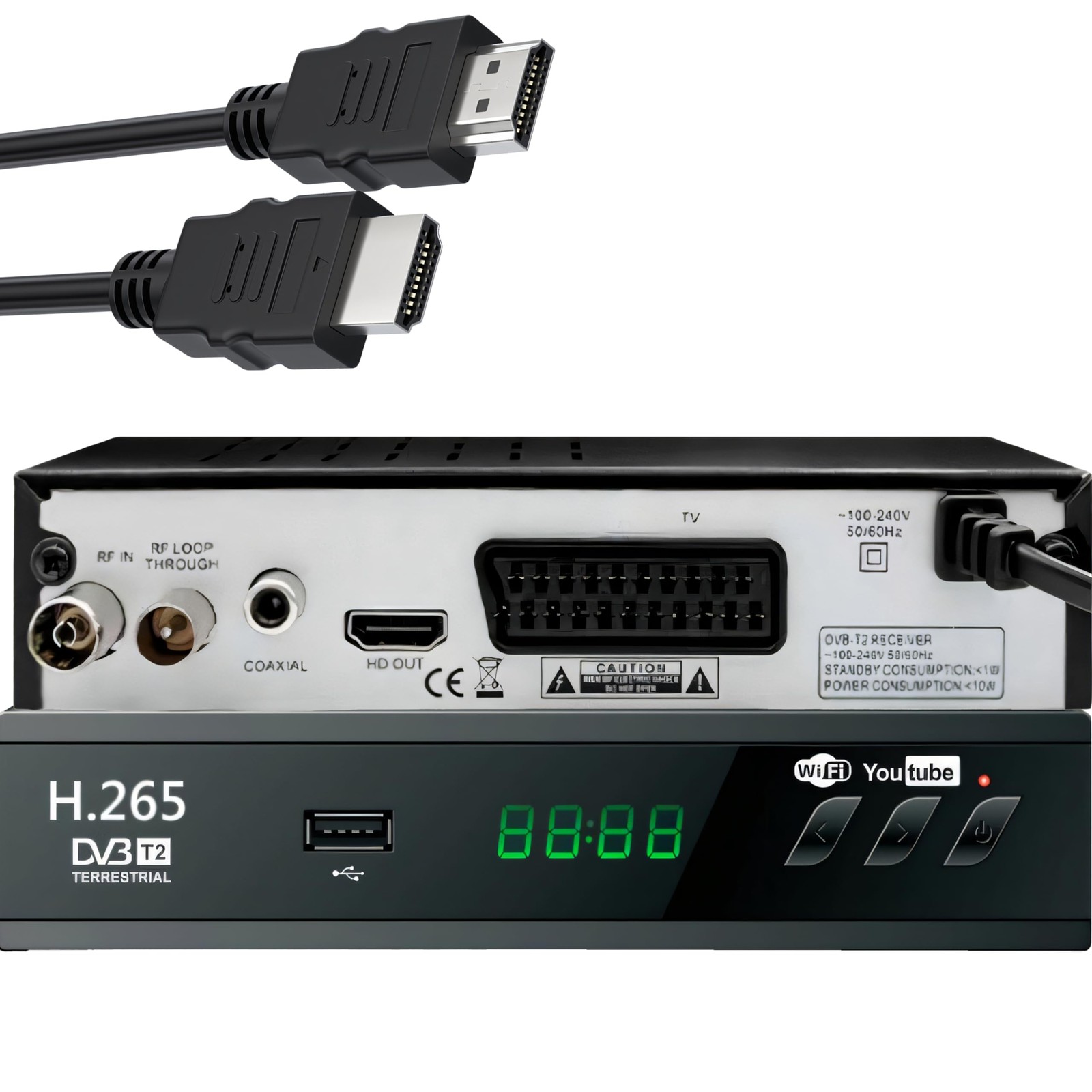 Récepteur DVB-T2 HD décodage HEVC fluide boîtier décodeur TV Full HD - 2