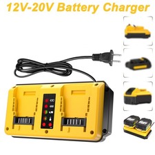 Dual Battery Charger for DeWalt 12V-20V MAX Lithium Batteries DCB203 DCB204