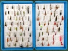 EXCELLENT SELECTION OF 75 UNUSED FLIES - MOSTLY NYMPHS, IN A GOOD FLY BOX.