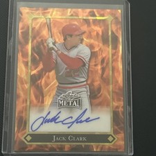2025 Leaf Metal Jack Clark AUTO 1/1 Fire Cracked Ice One Of One Giants
