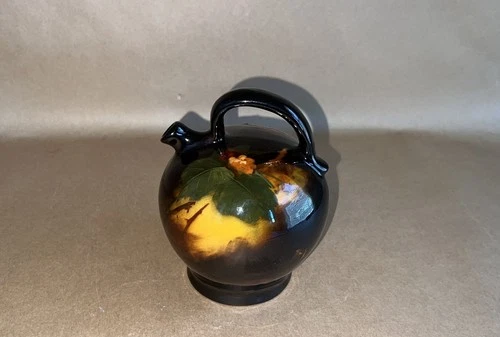 Weller Pottery Antique Arts & Crafts Aurelian Harvest Jug Vase Stand Glaze