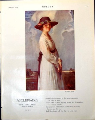 Alte April Dame mit Hut James Quinn Statue schiefe Figur Paul Dubois 1921 20.