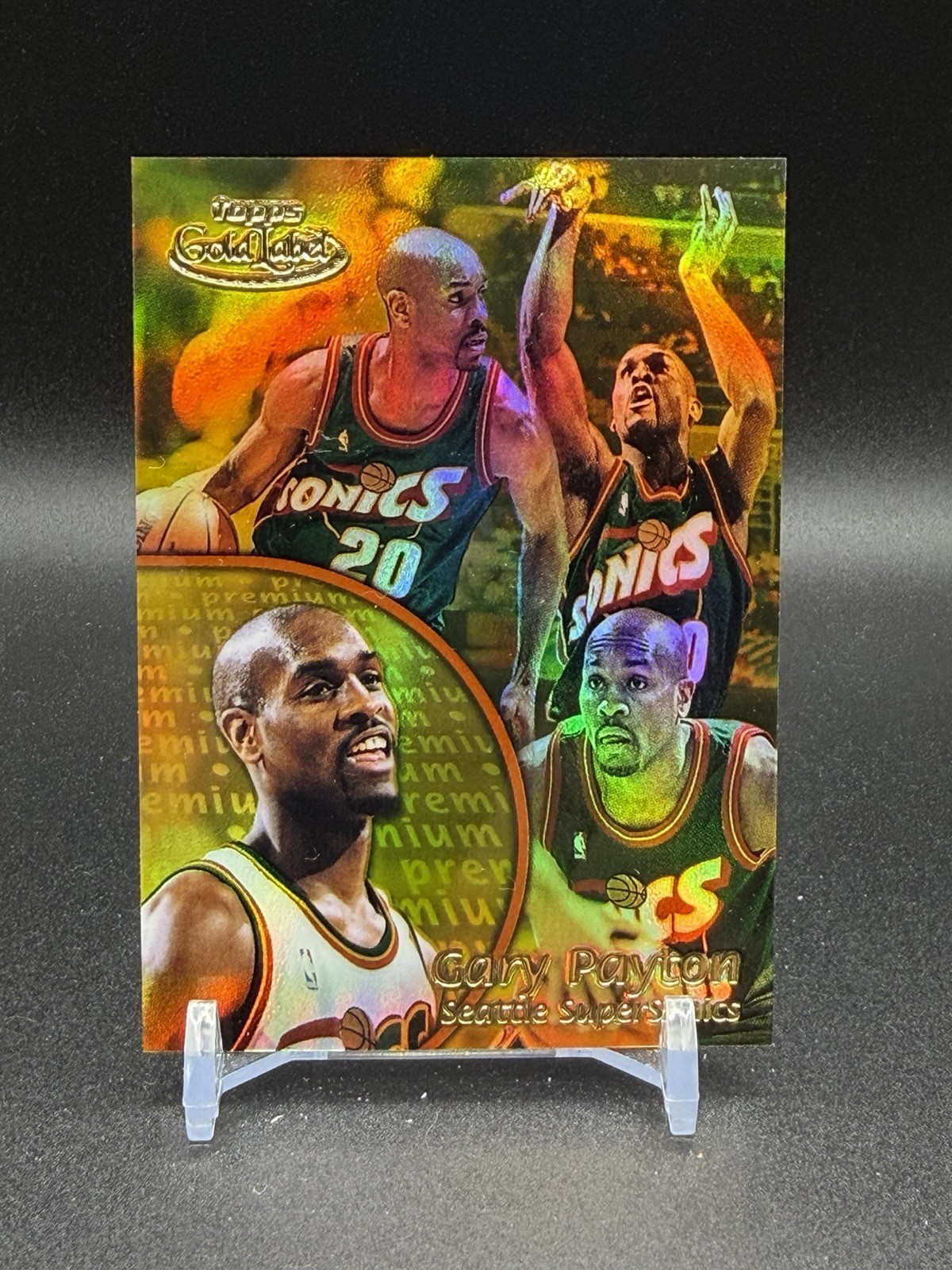 2000-01 Topps Gold Label Gary Payton #55 Premium 237/1000 Seattle SuperSonics