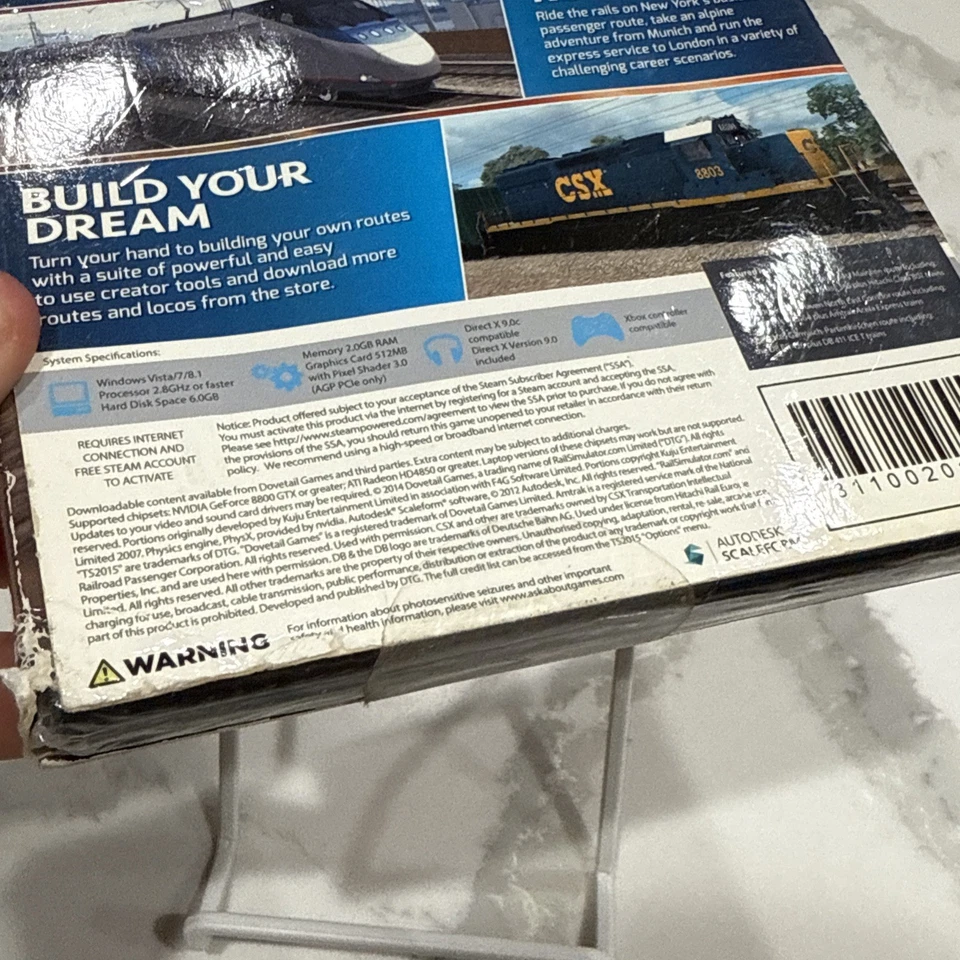 NEW 2015 Train Simulator 2015 (PC DVD ROM) Dovetail Games Tri Synergy Slipcover - Image 4 of 4