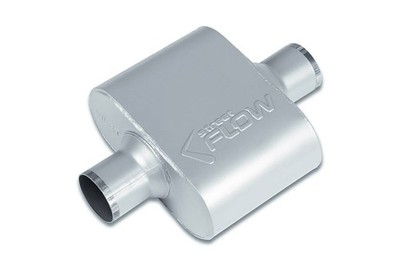 Street Flow SF425109 1 Chamber 4''x9.5'' Oval Muffler 2.5'' Center In/Out