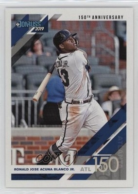 2019 Panini Donruss Variation 150th Anniversary 57/150 Ronald Acuna Jr #87 03j5