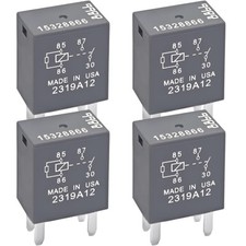Relay 15328866 Set of 4   12VDC 20A 4-Pin High-Power SPDT Relay   Multi-Use...