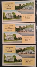 Olanta SC Lillian's Guest House Mac's Gulf Service Trailer Park / 3 Postcards
