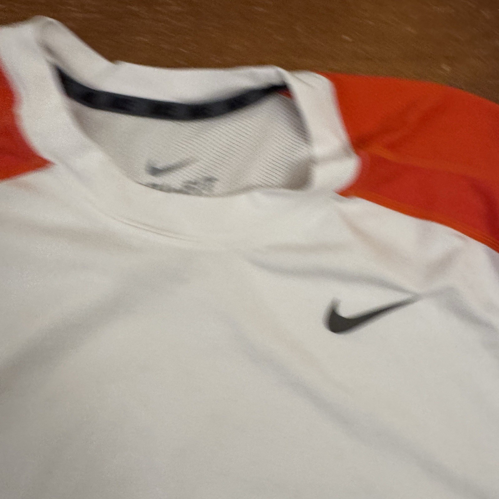 Nike Shirt Mens Large White Dri Fit Running Short Sleeve Tennis Active thumbnail 4