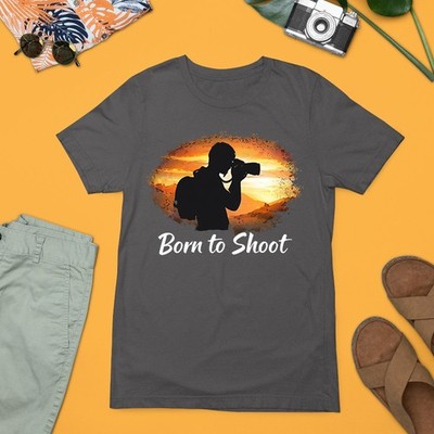 Born To Shoot Moment Fotografie T-Shirt Lifestyle Reise Fotograf Geschenk