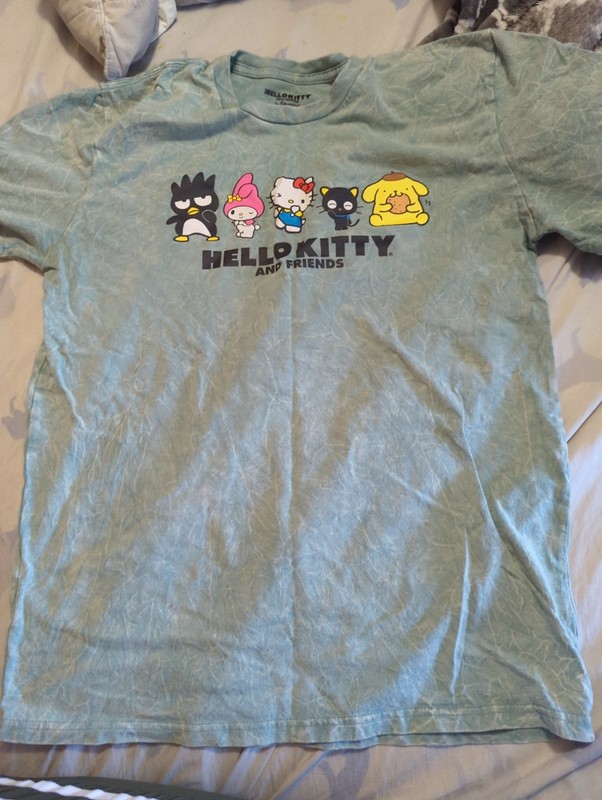 Men's Size Small Hello Kitty And Friends T-shirt Green