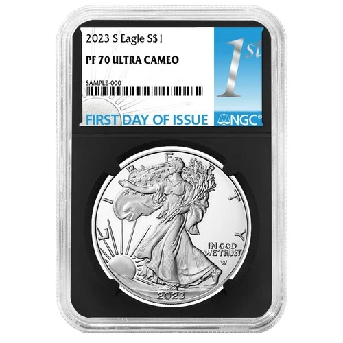 2023-S Proof $1 American Silver Eagle NGC PF70UC FDI First Label Retro Core