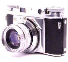 Voigtlander Prominent w Ultron White Face 50mm f/2 Film Camera Rangefinder Rare!