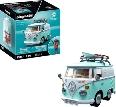 Playmobil VW T1 Campingbus   Surfbrett, offenes Dach, Strand-Abenteuer