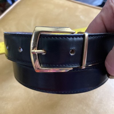 Christian Dior Leather Belt Black BrownWith Reversible Buckle 40 x1  Fits 34-37 