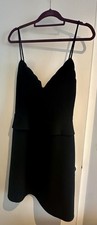 Carven Little Black Dress - UK8/EU36/US4 - Scalloped, Peplum Waist - Party BNWT