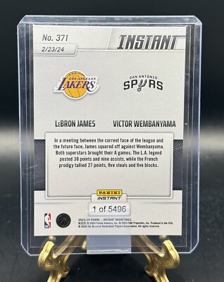 2023-24 Panini Instant NBA #371 Victor Wembanyama LEBRON JAMES