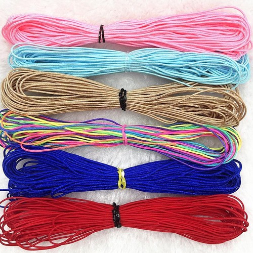 Cavo Perline Nylon - Bracciale 0,4-1,5 mm Corda Filo Colorato Fai Da Te Gioielli - Foto 4 di 62