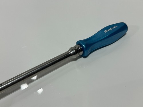 Herramientas a Presión EE. UU. FL836 3/8" Unidad 11" Largo AZUL PERLA Mango Duro Trinquete, RARO - Imagen 3 de 16
