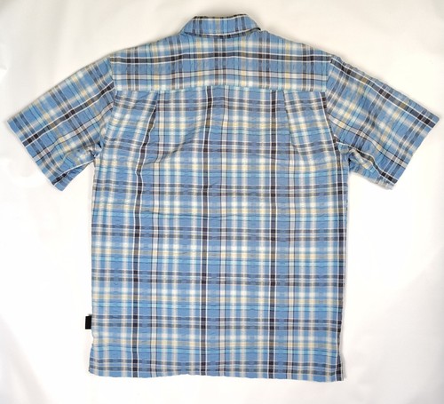 Camisa Patagonia Para Hombre S Puckerware Seersucker Cuadros Mezcla Orgánica Abotonada Azul - Imagen 2 de 8