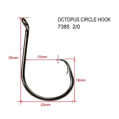 Multi-Size1/0-10/0Chemically Sharpened Octopus Circle Fishing Hook Special Offer - Picture 3 of 11