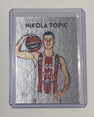 Nikola Topic Platinum Plated Artist Signed Crvena Zvezda Trading Card 1/1