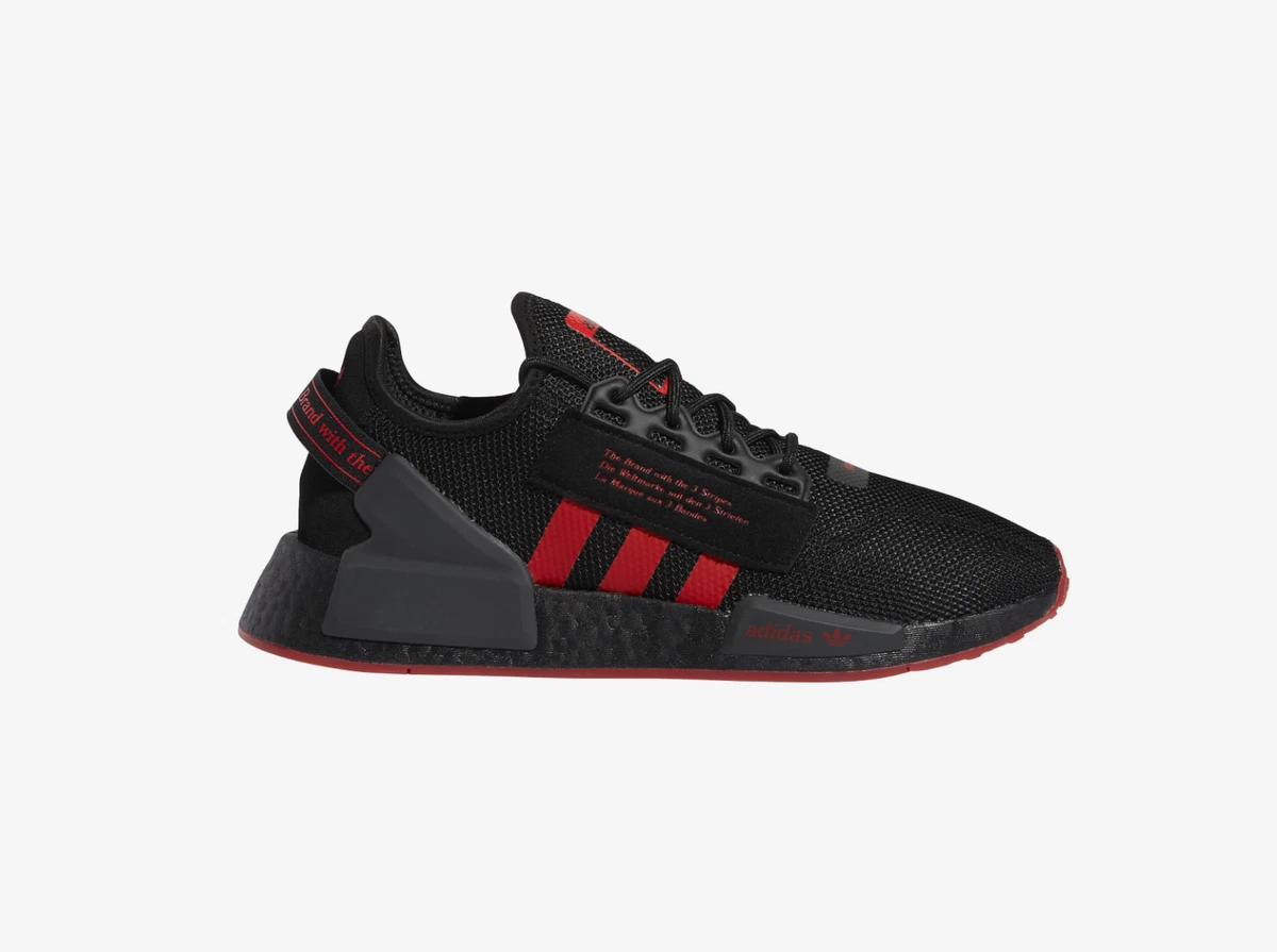 Adidas Originals NMD R1.V2 Black Vivid Red Bred GY2071 Runner Size 8-13 R1  V2