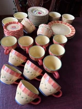Pfaltzgraff Napoli Dishes,  Floral Stoneware, Select  Plate, Bowl or Cup, Nice!