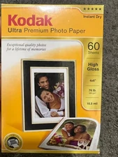 Kodak Ultra Premium Photo Paper Instant Dry High Gloss 60 Sheets 4 x 6 inch NEW