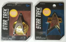 Star Trek Next Gen or Voyager QMX Magnetic Insignia Pin- Carded-Your Choice OOP