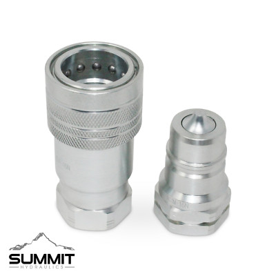 1  NPT ISO 5675 Ag Hydraulic Quick Connect Pioneer Style Coupler Set
