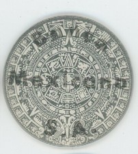Banco Mexicano S.A. / Mayan Calendar Coin 1970's VARI-VUE Motion Lenticular