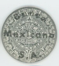 Banco Mexicano S.A. / Mayan Calendar Coin 1970's VARI-VUE Motion Lenticular