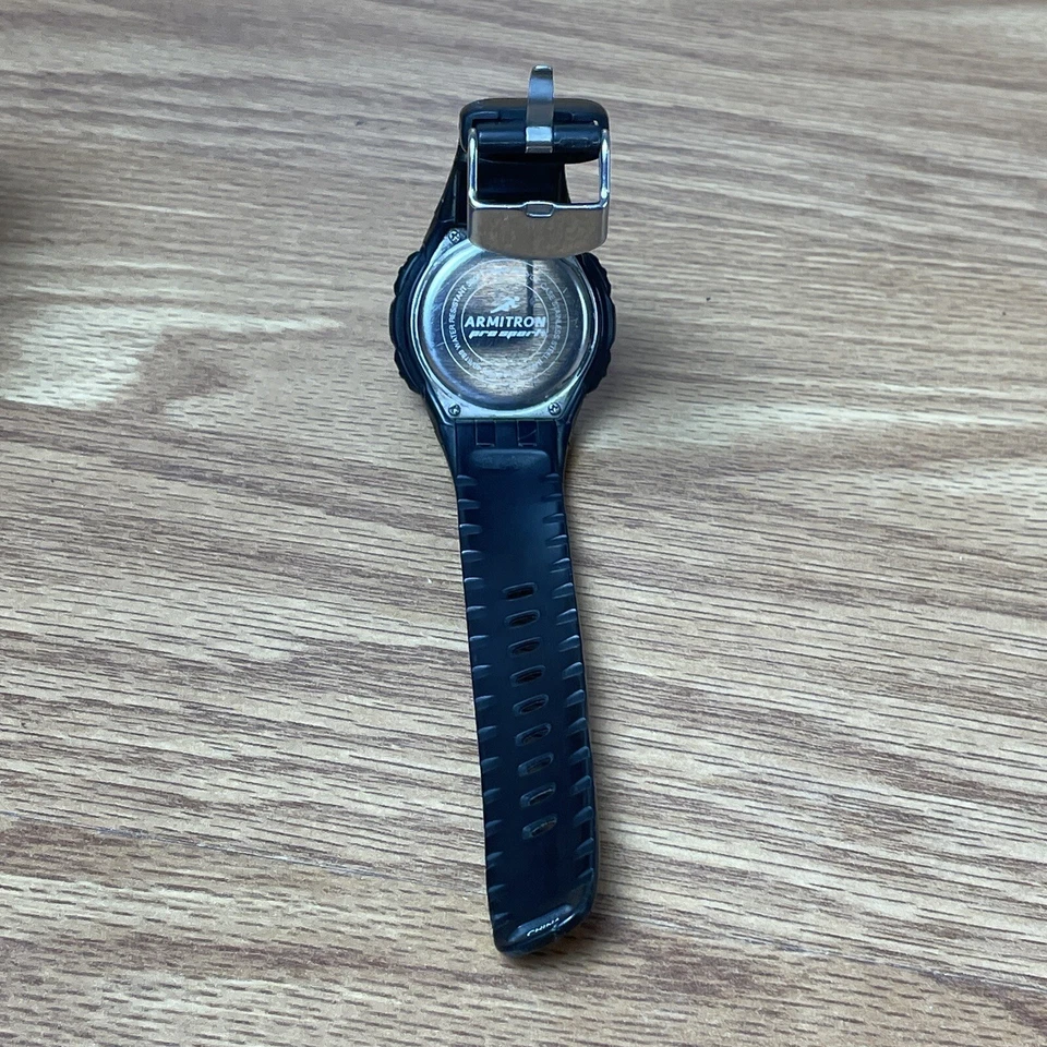 Reloj Pulsera ArmiTron Hombre Negro Banda Silicona Resistente al Agua Digital Cuarzo Foto 3 de 4