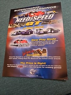 Need For Speed GT  Driving Game Promo Flyer Arcade Video 