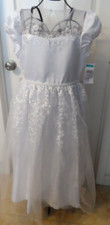 NWT BONNIE JEAN White Easter Ring Wedding Flower Girl Dress Size 16 Sleeve