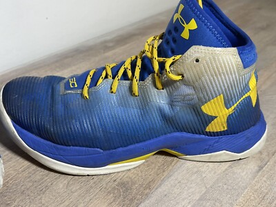 Armour Stephen Curry Basketball Sneakers Blue Yellow Shoes Size 6Youth | eBay