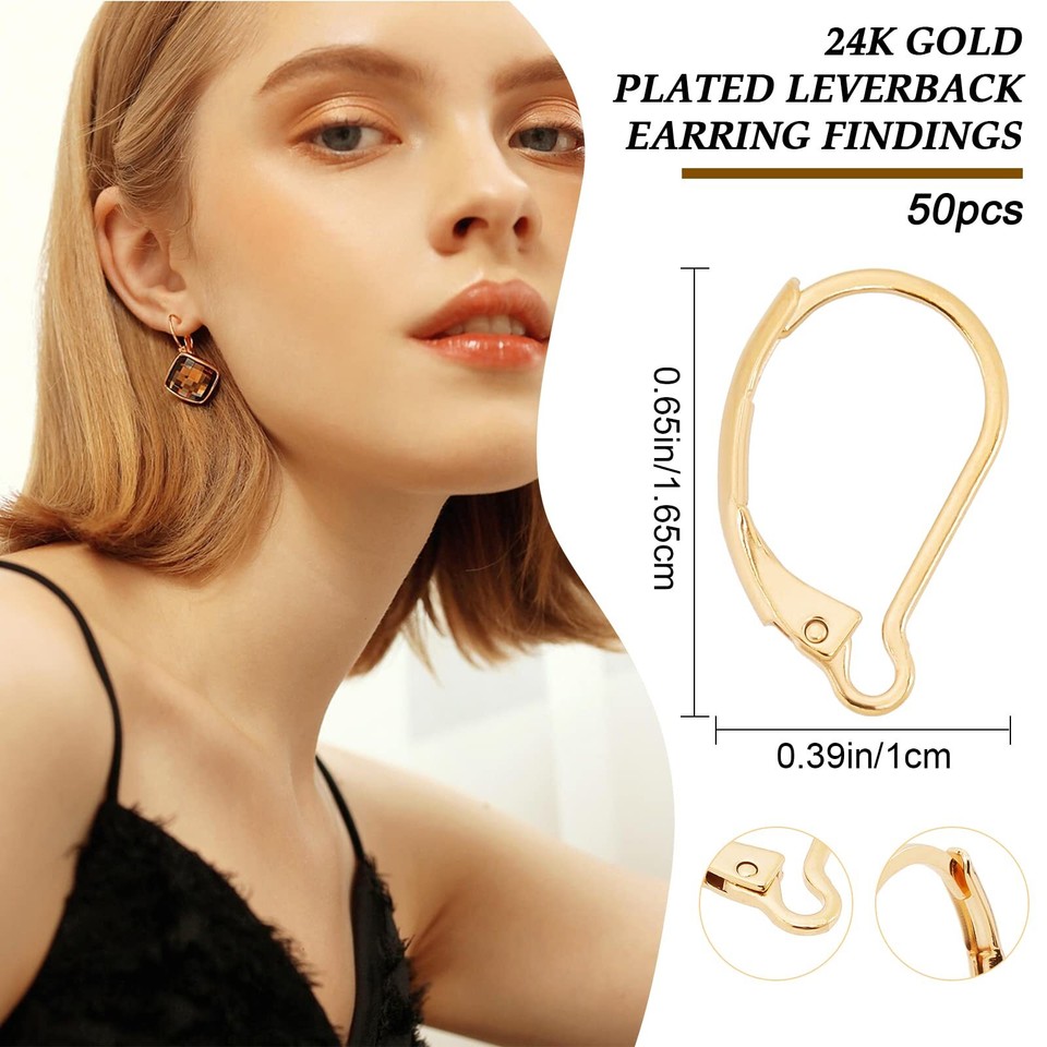 Beebeecraft 1 Doos 20 Stks 18 K Vergulde Oorbel Haken Cubic