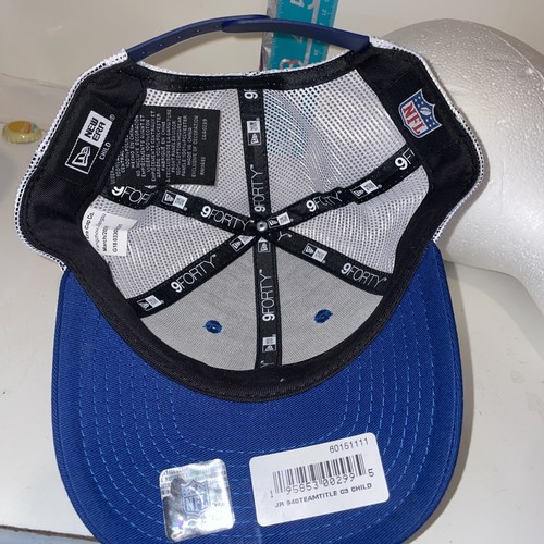 NFL Indianapolis Colts 9FORTY New Era Child Jr Cap / Hat White & Blue - Picture 7 of 8