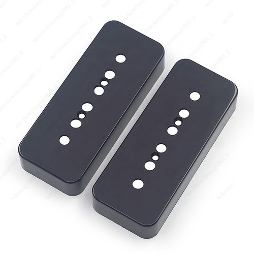 P90 Soapbar Pickup Cover Black White Silver Cream 50mm / 52mm Pole LP SG Guitar - Picture 6 of 17