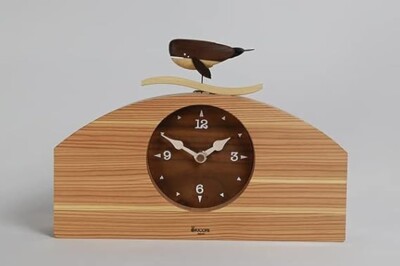 ★新品★ KICORI ガラス 対話 サカナ 振子 鏡 WOODY CLOCK KIKORI clock wooden pendulum clock Whale clock Quartz Movement
