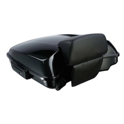 5.5'' Razor Tour Pack Trunk with Black Latches & Backrest for HD Touring '14-up