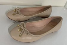 Kate Spade LEATHER Pink Ballet Flats Size 8 Vamp Charm  Ties