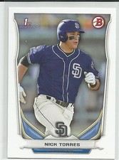 Nick Torres San Diego Padres 2014 Bowman Draft Card