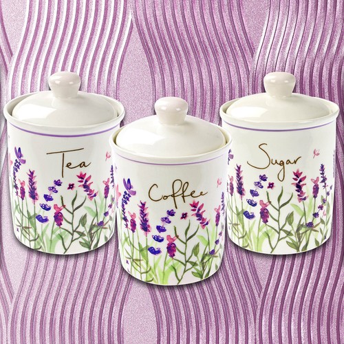 Lavender Theme Tableware Fine China Kitchen Storage Canisters Jars Serving Tray - Picture 3 of 55