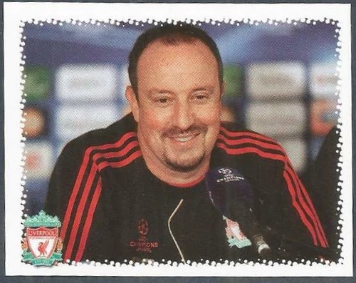 PANINI LIVERPOOL STICKER-2010- #010-LIVERPOOL-RAFAEL BENITEZ