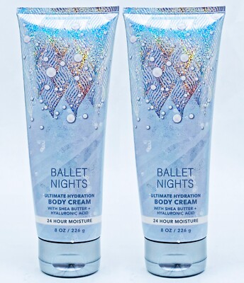 2 Bath Body Works BALLET NIGHTS Ultimate Hydration Body Cream Lotion 8 oz