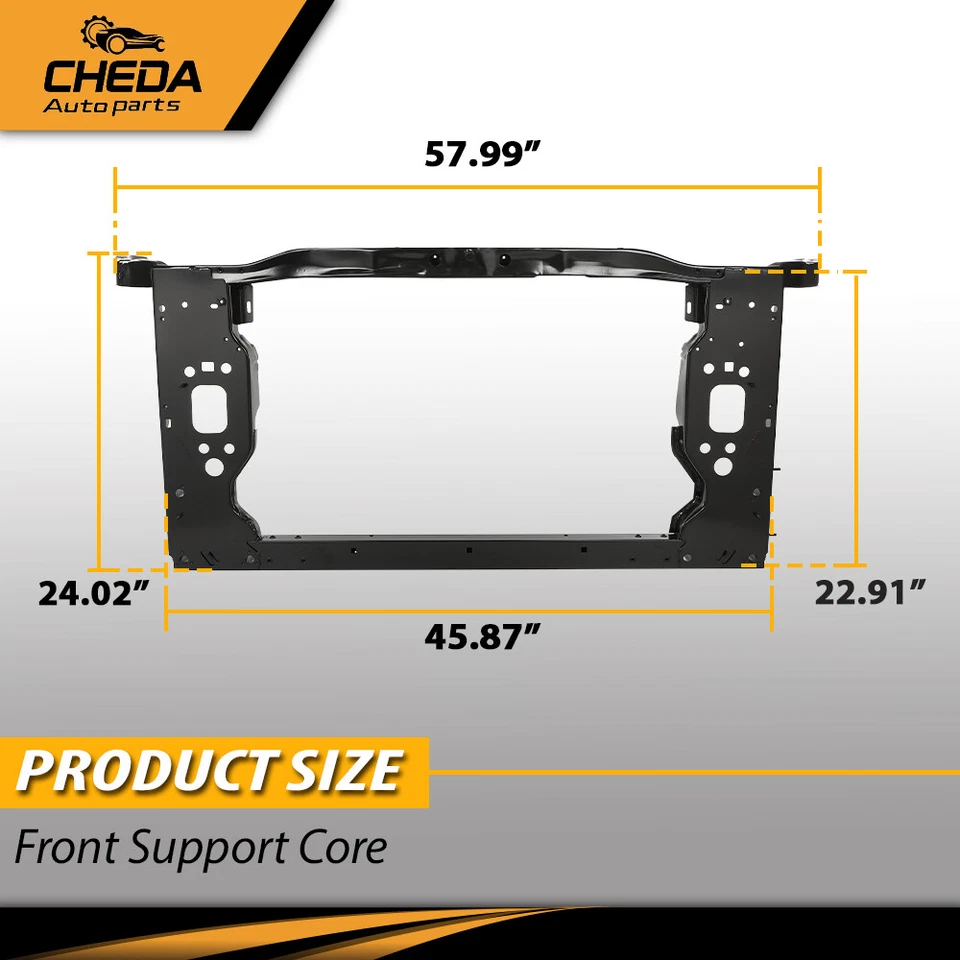 Ajuste para Jeep Cherokee 2014-2019 núcleo de soporte de radiador negro 68227489AA Foto 3 de 4